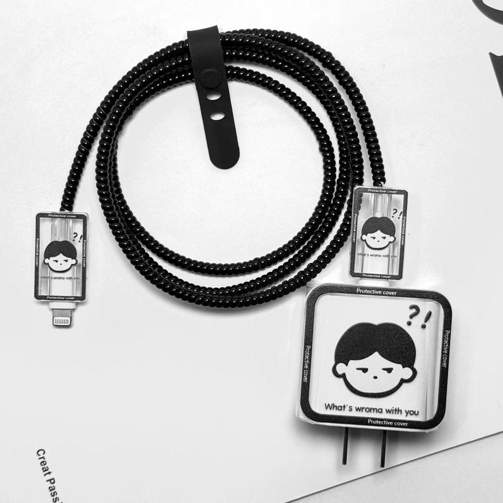 Четырехкомпонентная защита зарядки, защита кабеля передачи данных, защитная крышка для зарядного блока, подходит для зарядного устройства IPhone 18/20 Вт