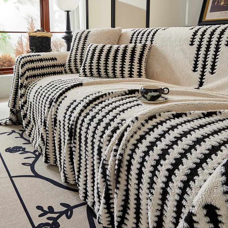 Одеяло из ткани шенилл в скандинавском стиле, универсальные пледы с кисточками для гостиной, защитное покрытие для дивана Four Seasons