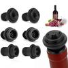 Vacuum Suction Bottle Stopper Wine Stopper Bar Accessories Air Lock Aerator Rubber Black Bottle Stopper Wine Fresh Saver Sealing