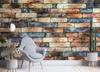 Wallpaper Coloured Bricks Stone Wall