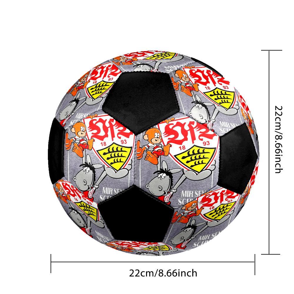 Sportverein Darmstadt Indoor Soccer Ball Colorful Machine Stitched PVC Size 5 Team Training Competition Ready Durable High-Bounce Cool Sports Gift