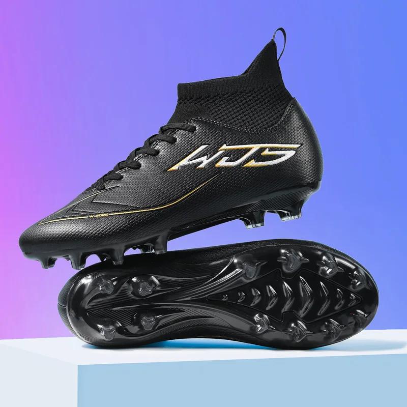 New Men Soccer Shoes Training Sneakers Long Spikes Cleats Match Futsal Breathable Drop Shipping Football Boots Ultralight Indoor