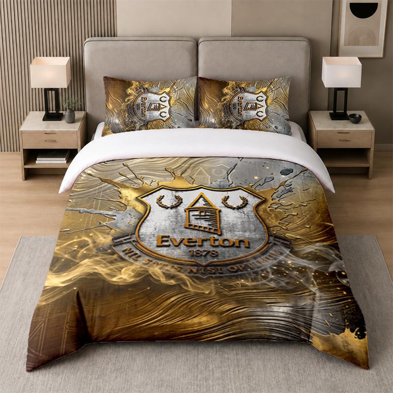 3Pcs Bedding SetEverton Football Soft Bed Sheet and Two Pillowcases Home Bedroom Decor