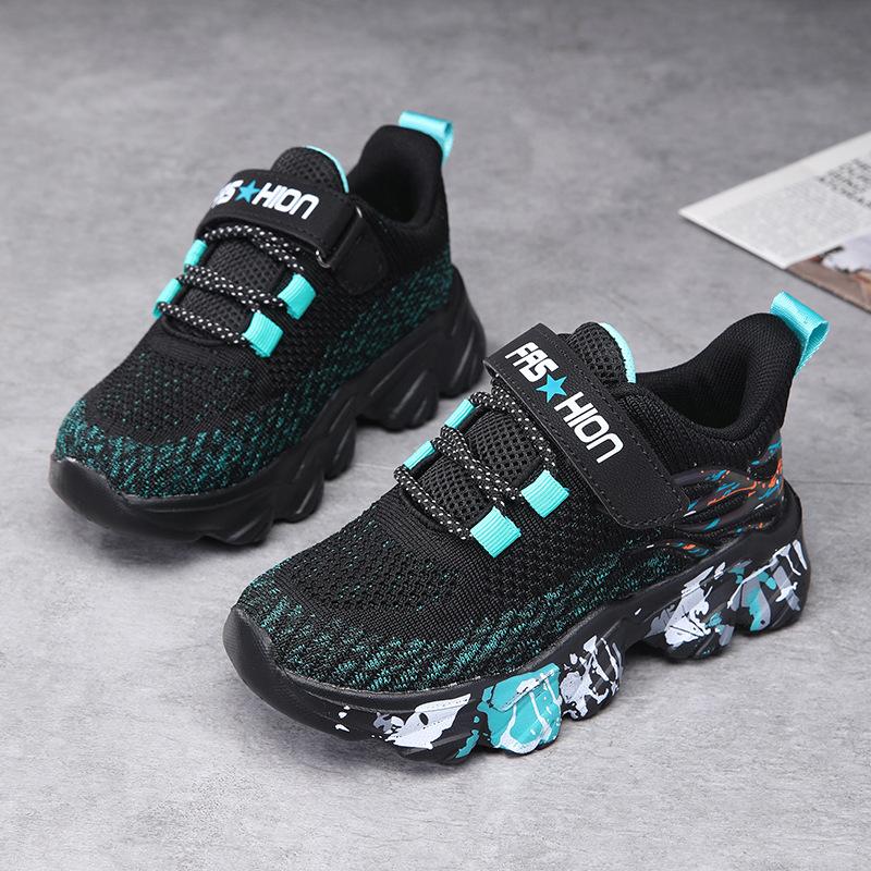Autumn Children Fashion Sports Shoes Outdoor Sneakers Boys Girls PU Leisure Trainers Shoes Kids Casual Sneaker
