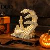 Unique Holiday Gifts 3D Printed Halloween Skeleton Hand Figurine, Gothic Human Finger Artistic Resin Craft Bone Statue for Tabletop, Desk, Shelf Party