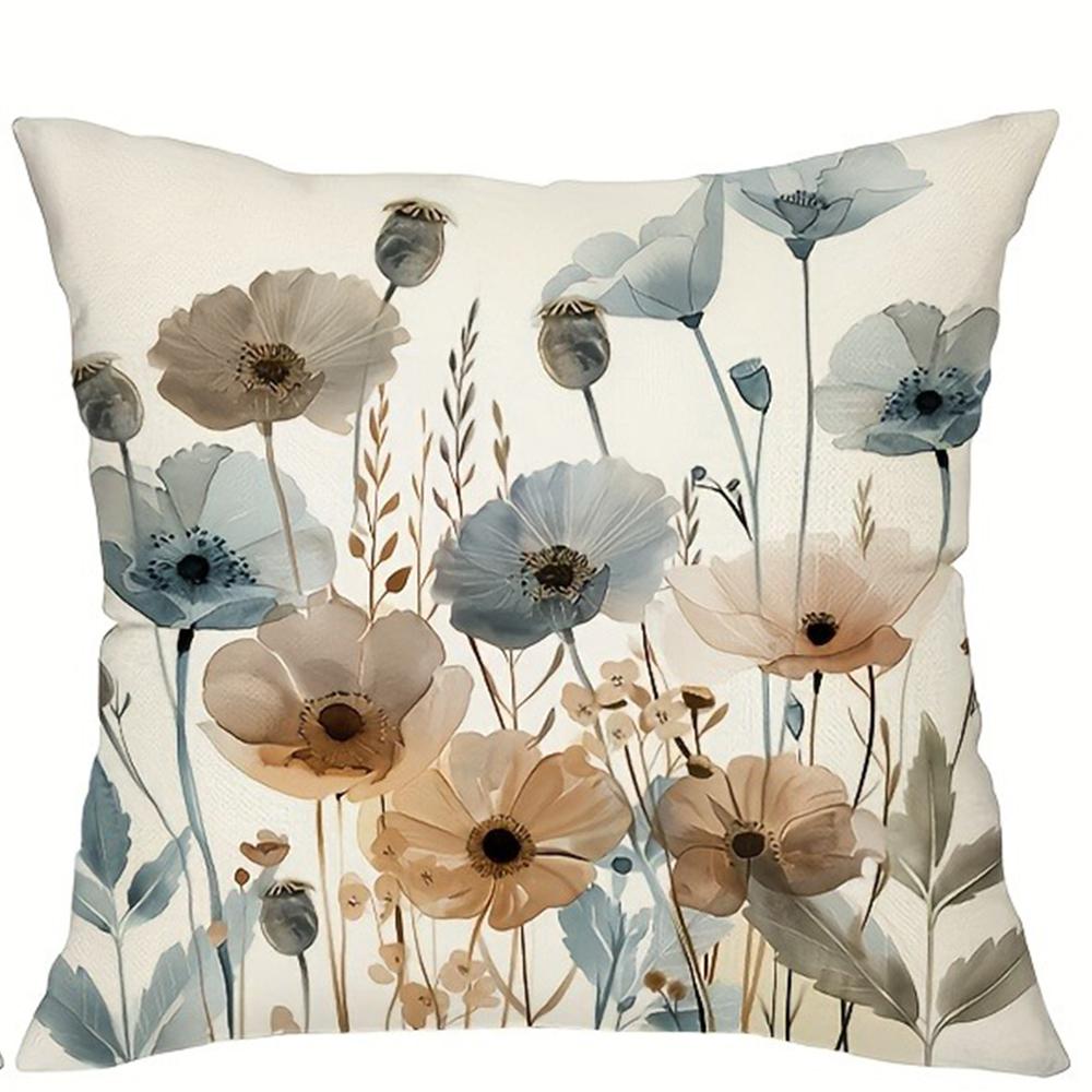 Нейтральная акварельная цветочная печать наволочка для подушки гостиная диван чехол для подушки украшение дома спальня комната 45х45см