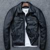 Genuine Leather Men's Top Layer Cowhide Slim Fit Motorcycle Leather Jacket Men's Trendy Jacket