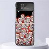 Christmas Santa Claus Present Shockproof Case For Samsung Galaxy Z Flip 7 6 5 4 3 5G Phone Cover Z Flip3 Flip4 Flip5 Flip6 Flip7