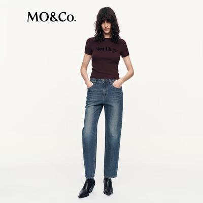 МО&Ко. Прямые укороченные джинсы со средней высокой посадкой