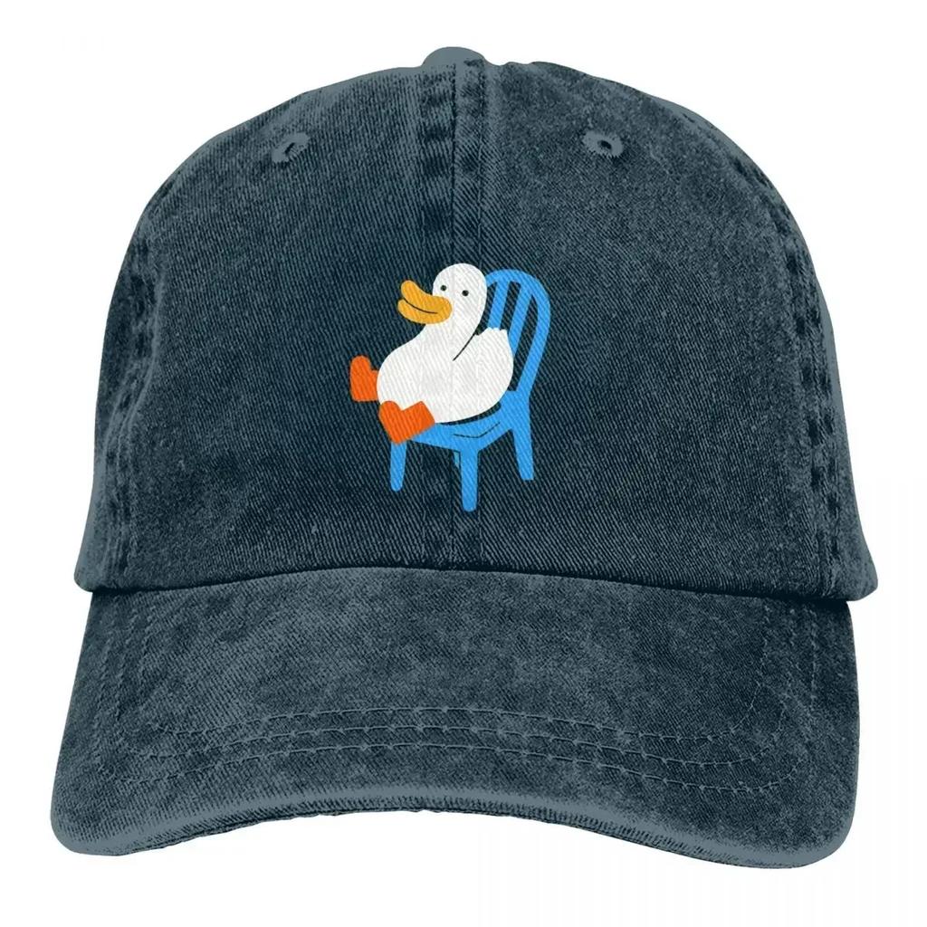 Summer Cap Sun Visor Duck Sitting In A Chair Hip Hop Caps Animal Cowboy Hat Peaked Hats
