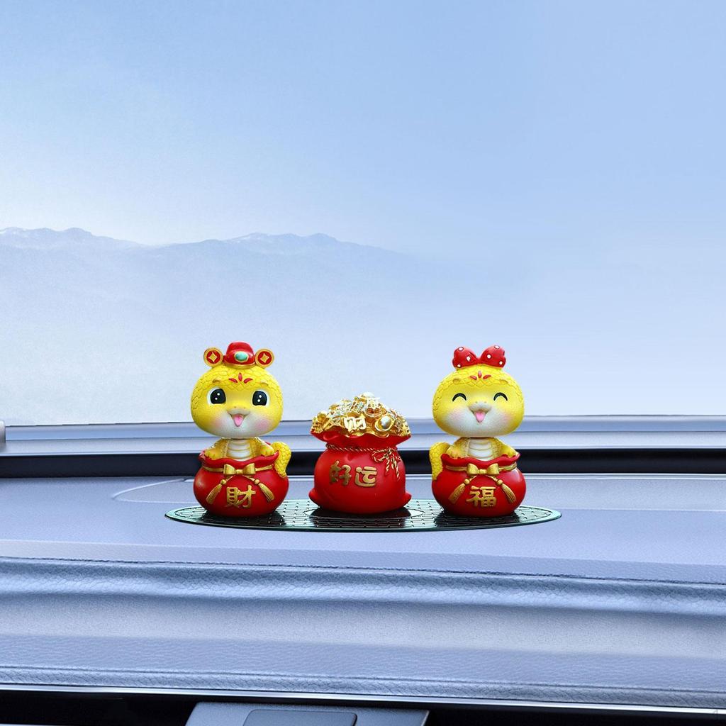 3 шт. набор статуй змеи в виде денежного мешка украшения для приборной панели автомобиля украшения для рабочего стола