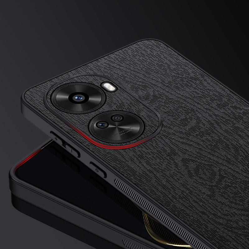 Для мобильного телефона Huawei nova 11 SE/nova 12 SE 4G Чехол Зернистость дерева ПК+ТПУ+ПУ Задняя крышка