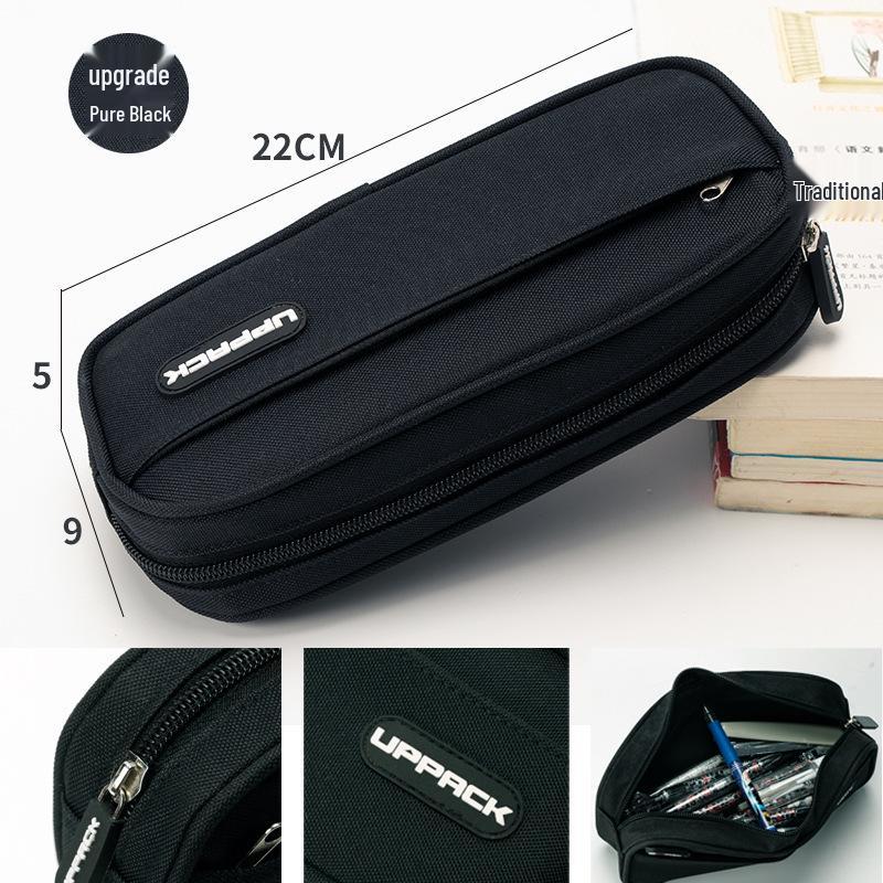 Минималистичный двухслойный пенал большой вместимости для учеников начальной школы - Дизайн, вдохновленный интернет-знаменитостями