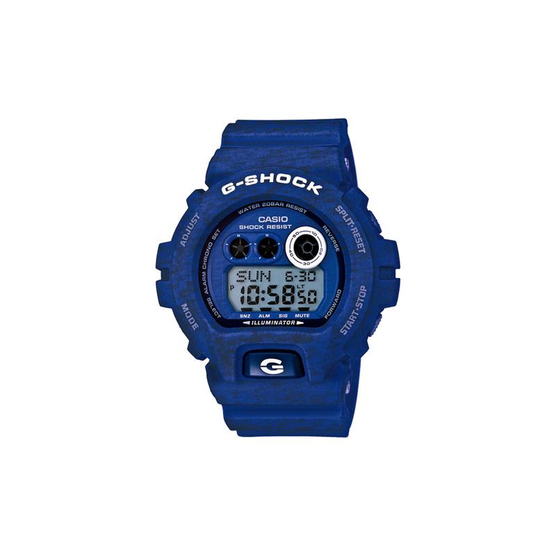 Casio Серия G-SHOCK тематическая 200 метров водонепроницаемость кварцевый механизм ремешок из смолы японские и корейские часы мужские часы синий циферблат GD-X6900HT-2