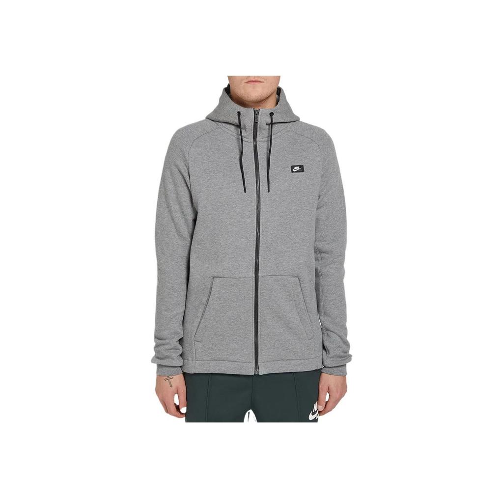 Nike Спортивная куртка с капюшоном и карманом-кенгуру с логотипом, мужские куртки серого цвета 835858-091
