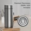 Titanium Thermoses Mini 200ML Pocket Portable Coffee Tea Water Bottle Ti Insulated Mug Stylish Vacuum Flasks Children Cup Small