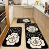1Pcs Anti Fatigue Kitchen Rugs, Minimalist Camellia Print Waterproof Non-Slip Thick Cushioned Kitchen Mat Heavy Duty Comfort Standing Mat for Kitchen