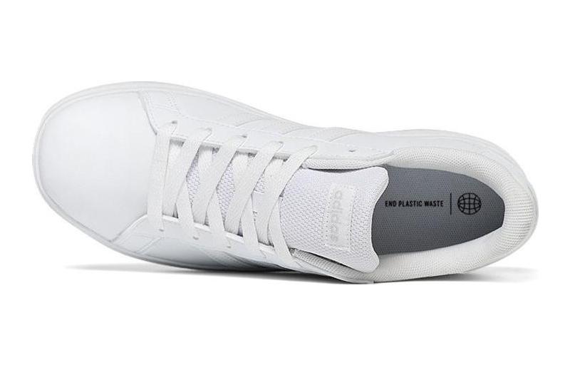 adidas Neo GRAND COURT Искусственная кожа Устойчивая к истиранию Низкие Детские кеды для скейтбординга Белые Детские FZ6158