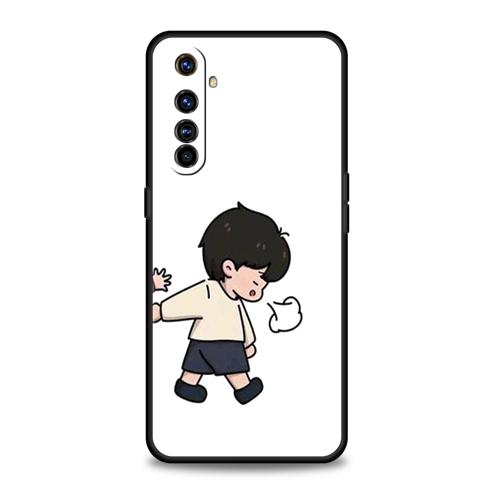 Милый Чехол для Телефона Пара Мальчик Девочка Для Realme 12 11 10 4G 9 8 5G 7 6 GT5 GT3 GT2 Pro Plus C21 C11 C25 C35 GT Neo 2 3 3T 5 Чехол