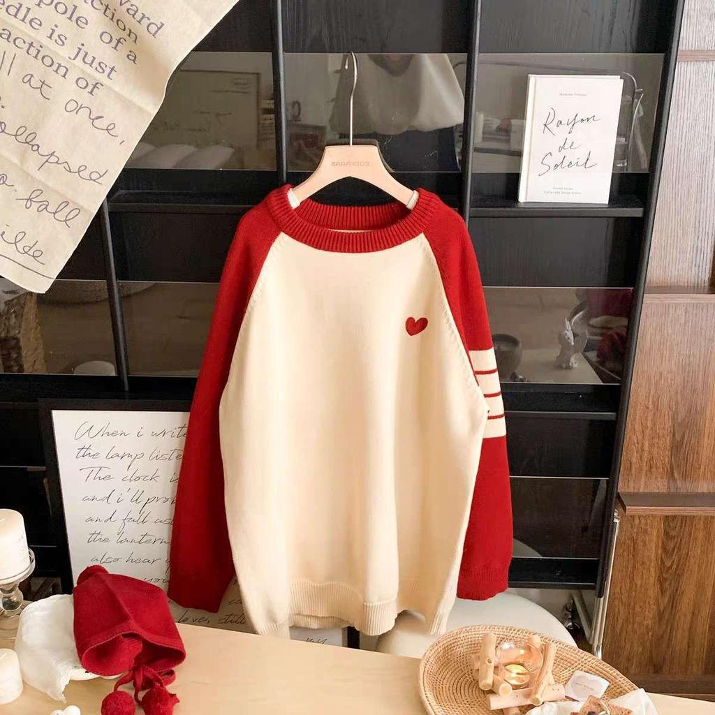 Красный вязаный ромпер - Детский осенне-зимний наряд