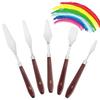5-Piece Stainless Steel Palette Knife Painting Knife Set for Watercolor, Oil, and Ceramic Figures, Perfect for Art Students