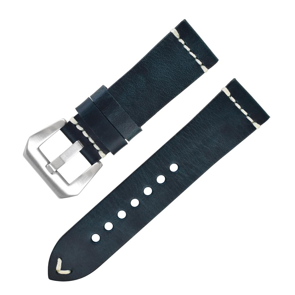 Ручная работа из натуральной коровьей кожи, Подходит для Apple Watch, Ремешок из потрескавшейся кожи, Пряжка-булавка из нержавеющей стали, Ремешок 'Fat Sea'.