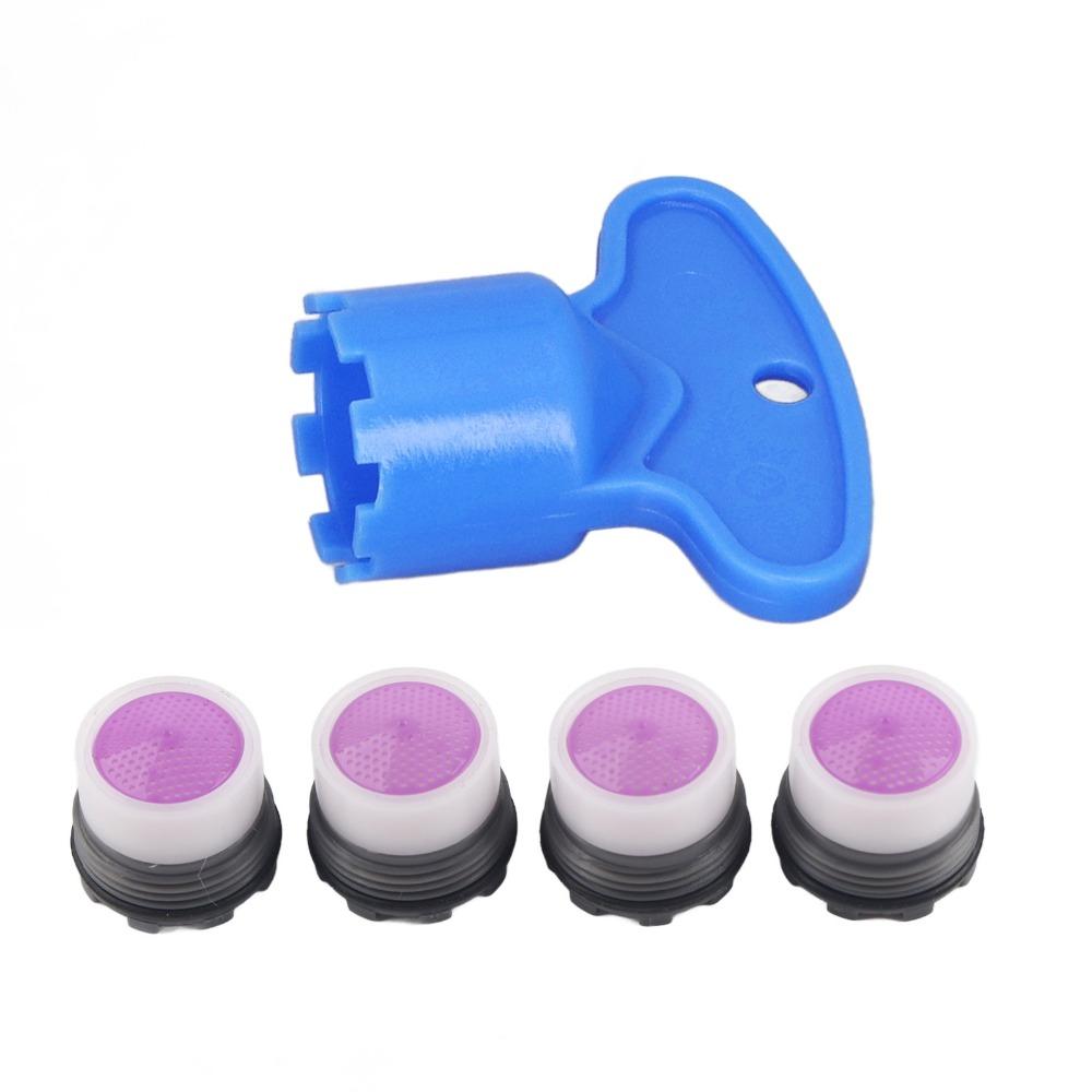 8PCS Plastic Flow Restrictor 1.2GPM Sink Faucet Aerator Water-Saving Faucet Aerator Commercial Use