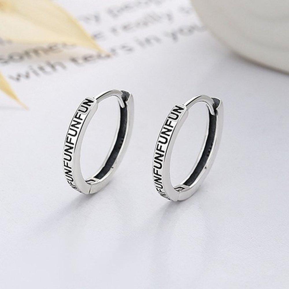 Silver 925 Ring Earrings Fun & Fun Ring E034 Ring Earrings