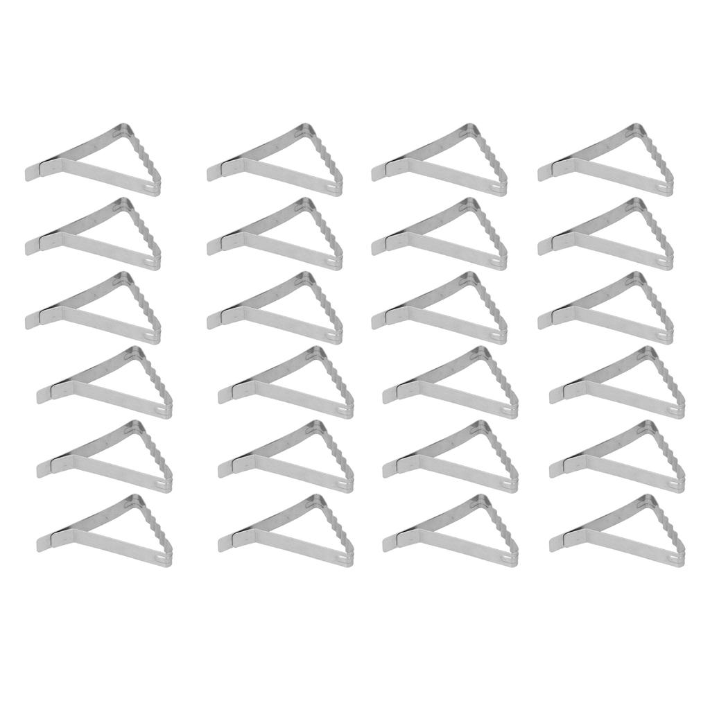 24pcs Table Cloth Holder Stainless Steel Stable Durable Table Cloth Clip for Outdoor Garden Picnic
