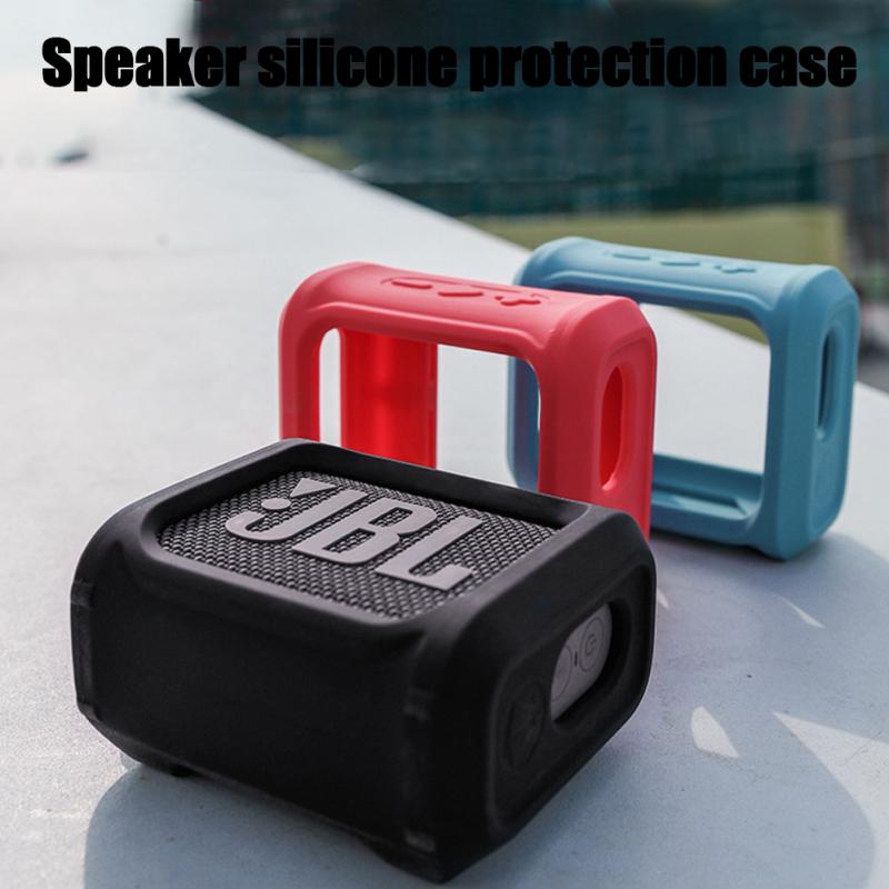 Speaker Protective Bracket Portable Audio Silicone Cover Storage Shell Case Compatible For Jbl Go3