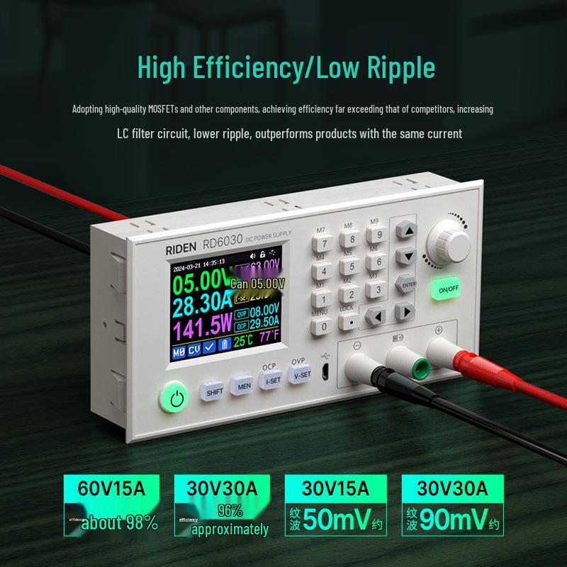 Регулируемый источник питания постоянного тока Ruiteng RD6030, цифровой дисплей 5 В/12 В/36 В/48 В/60 В, зарядное устройство для аккумулятора 30 А