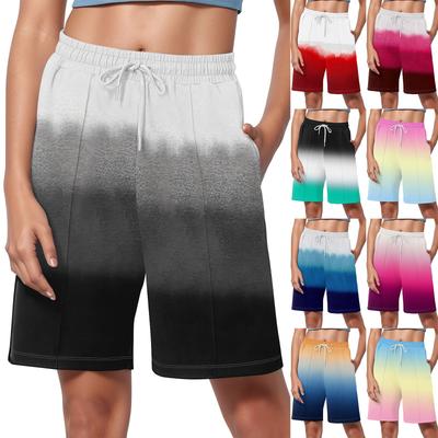 Шорты для женщин с принтом, мягкие шорты для йоги и бега с карманами