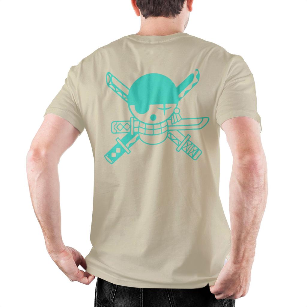 Mens TShirts Zoro Ones Pieces Creative Cotton Tee Shirt Short Sleeve T Shirts O Neck Clothing Plus Size