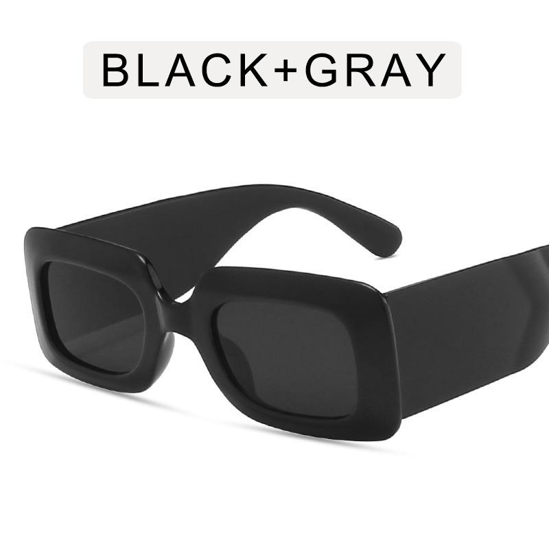 Европейско-американский стиль Женские солнцезащитные очки Прямоугольная форма Широкая дужка Женские солнцезащитные очки Новые стильные Мужские солнцезащитные очки