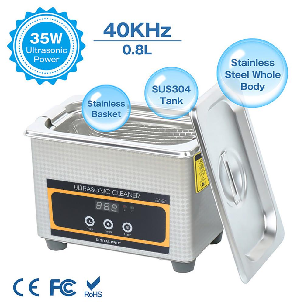 800 мл цифровой ультразвуковой очиститель Sonicator для ванны, дега для золотых и серебряных ювелирных изделий, очков, нефритового ожерелья, оксидов, ржавчины, масляной шайбы