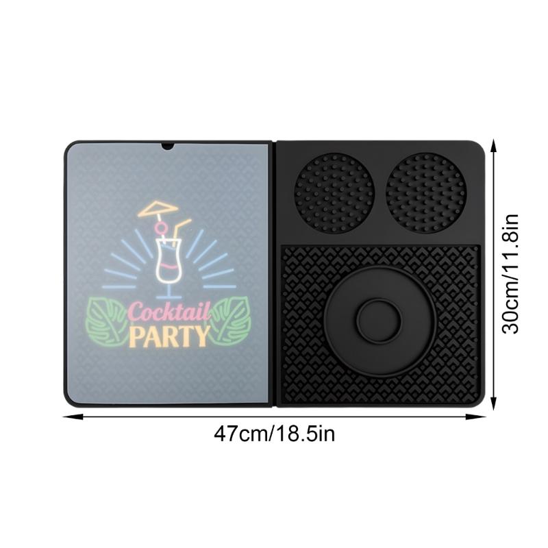 Excellent Secure Rubber Bar Pad For Drink Making And Serving protects Countertops From Liquid Damage