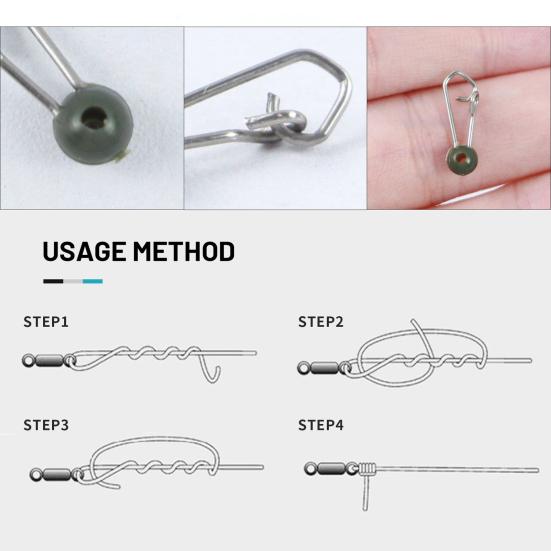20 шт. Застежки-карабины для лески и грузила, Зажимы для рыбалки, Маленький мини-дизайн, Легко носить, Пресноводные, Из нержавеющей стали, Рыболовные снасти