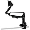 IPASON Black Single Monitor Compatible with Inch VESA Rotates W32ZB-J Arm, 24-34 Monitors, 75mm/100mm Compatible, Clamp/Drill Mount, Up/Down,