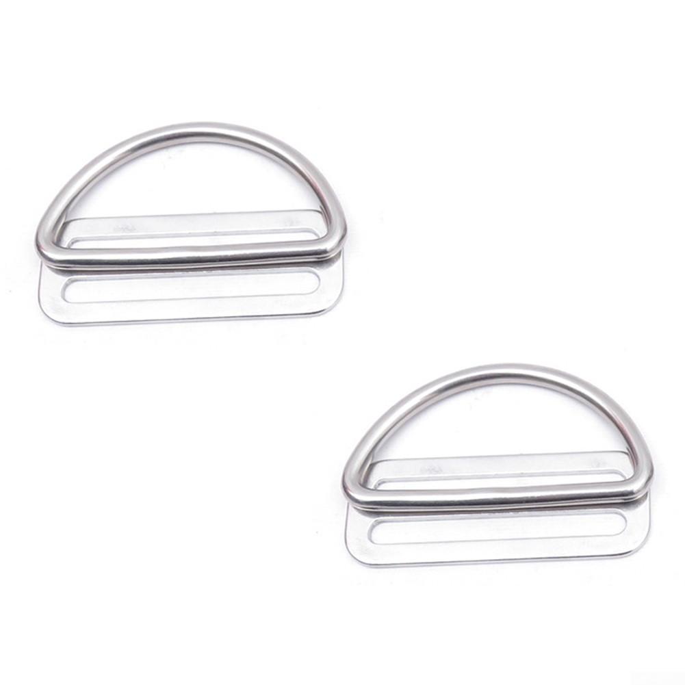 Кольцо-держатель ремня D-образное, легкое, серебристое, нержавеющая сталь