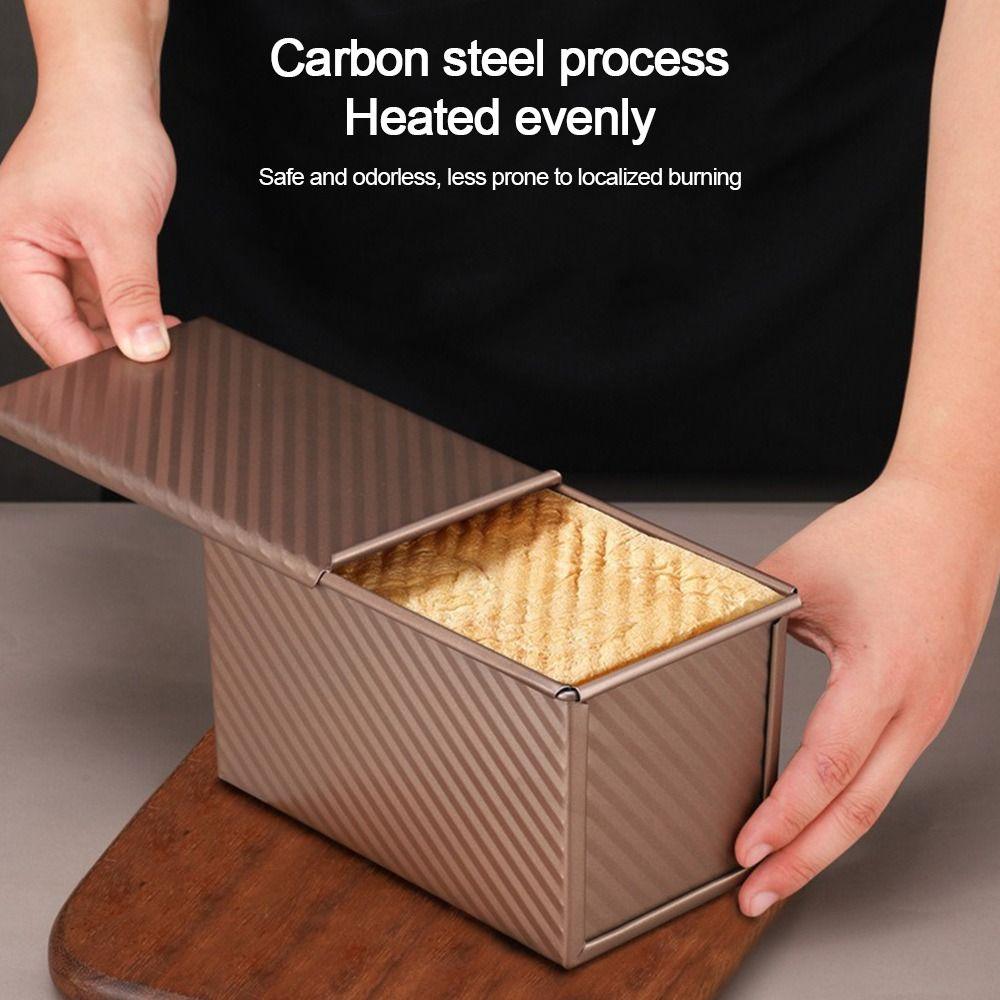with Cover Loaf Pan Carbon Steel Cake Toast Box Durable Bread Tray  Oven Cake Baking Making Tool