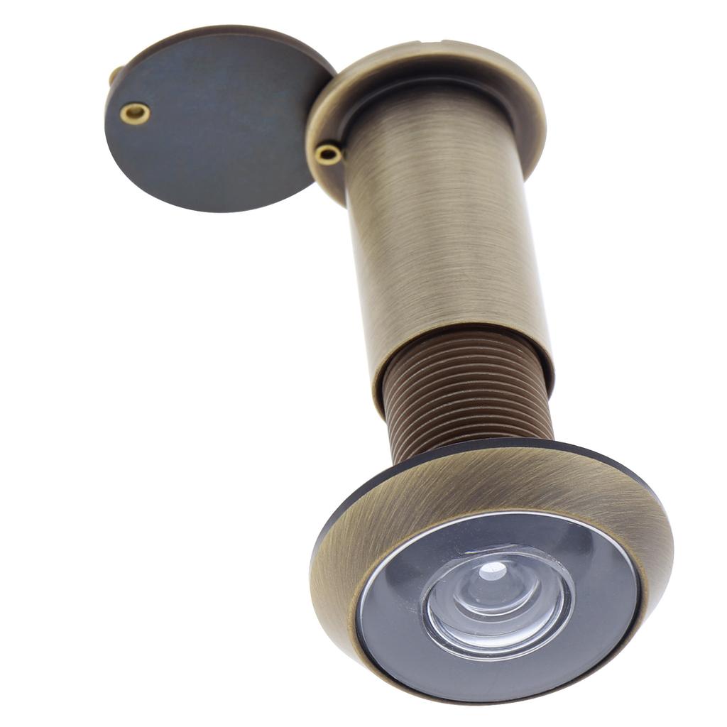 Solid Brass 16mm Door Peephole 200 Degree HD Lens Privacy Cover Heavy Duty Includes Drill Bit Universal 35-60mm Solid Wood Door