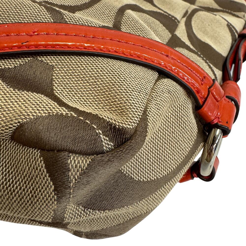 Coach 18903 Фирменная холщовая сумка через плечо бежевый холст Женская Б/У