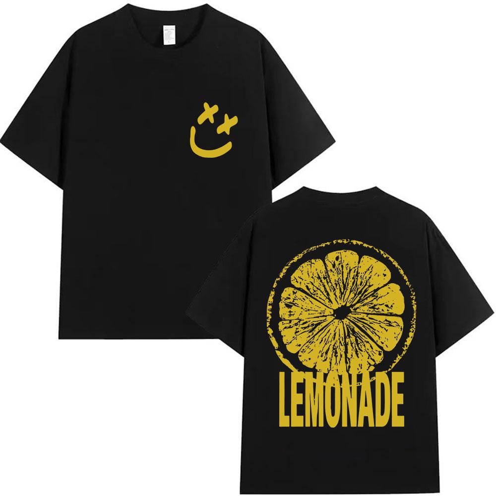 Louis Tomlinson Lemonade Tour Mens and Womens Harajuku Fashion 202526 Summer Pure Cotton Printed Tshirt