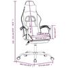 VidaXL Gaming Chair with Footrest Swivel Computer Chair Armchair Ergonomic Office Seat Interior White and 349564
