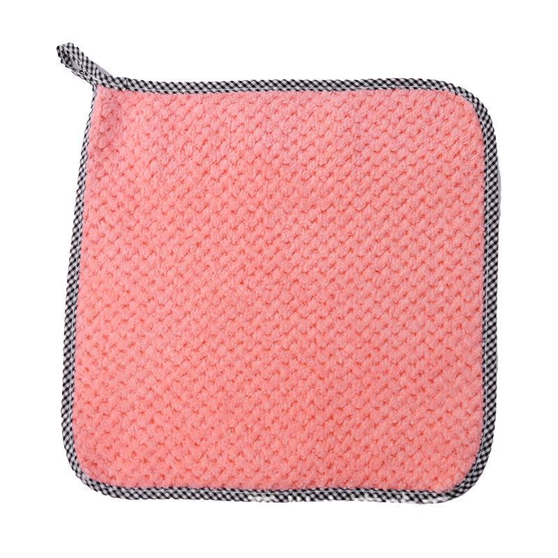 Кухонное полотенце для рук с рисунком в виде ананаса - коралловый флис, полотенце для мытья посуды с возможностью подвешивания