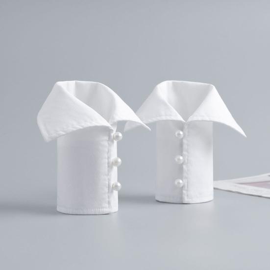 Женский съемный фальшивый воротник и манжеты Белый воротник рубашки Манжеты на рукава для офиса Деловых Формальных случаев