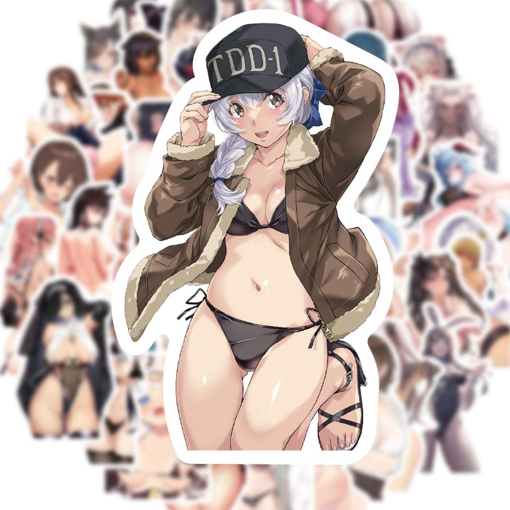 10/50 шт., аниме, хентай, наклейки, сексуальные, Pinup Bunny Girl, Waifu, граффити, наклейки для DIY, багажа, ноутбука, скейтборда, мотоцикла, велосипеда, наклейки