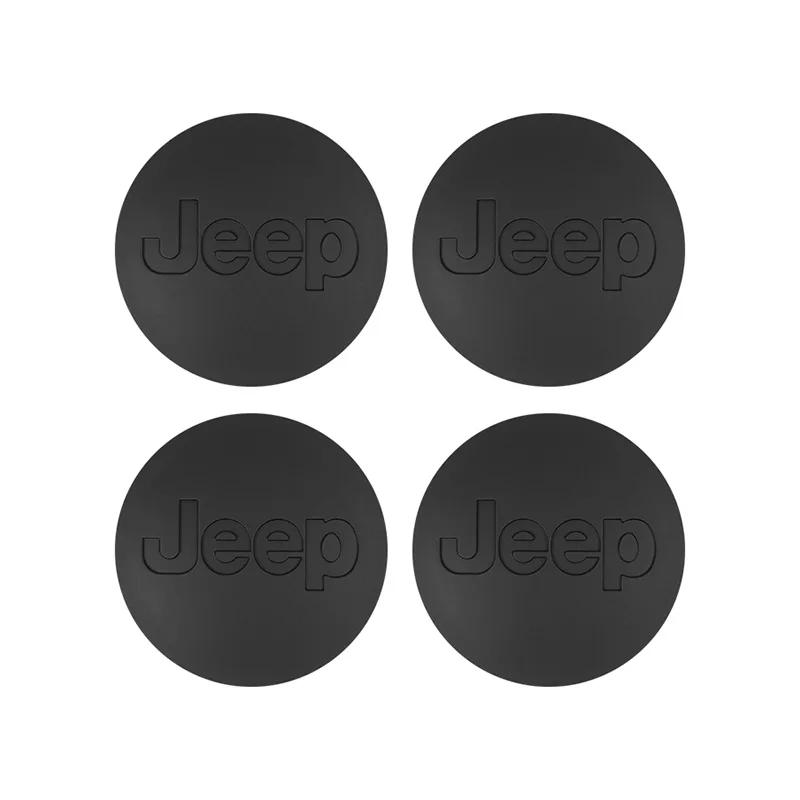 For Jeep 4Pcs Car Wheel Hub Cover Rim Center Cap Auto Accessories For Jeep Grand Cherokee Wrangler JK Gladiator Compass Reneg