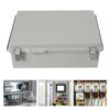 15"x11"x5.1 Inch Waterproof Electrical Junction Box, Grey Hinged Cover with Stainless Steel Latch, ABS Plasti Project Enclosure