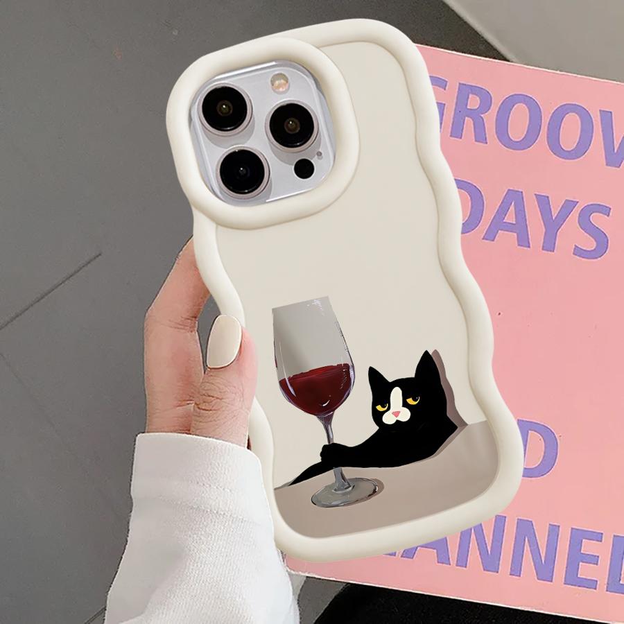 Cute Cat Case for iPhone 18 12 14 XR 17 Air 16 Pro Max 8 11 13 15 Plus Soft Phone Cover